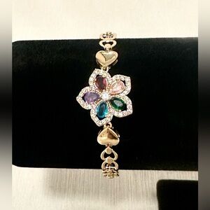 14k Gold Filled Crystal Bracelet - New